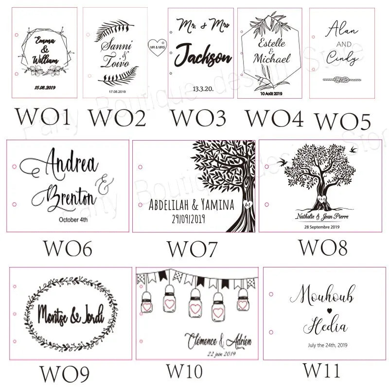 Personalized Wedding Guest Book, Wedding Photo Album Gift Custom Bride & Groom Wooden Kraft Guest Book