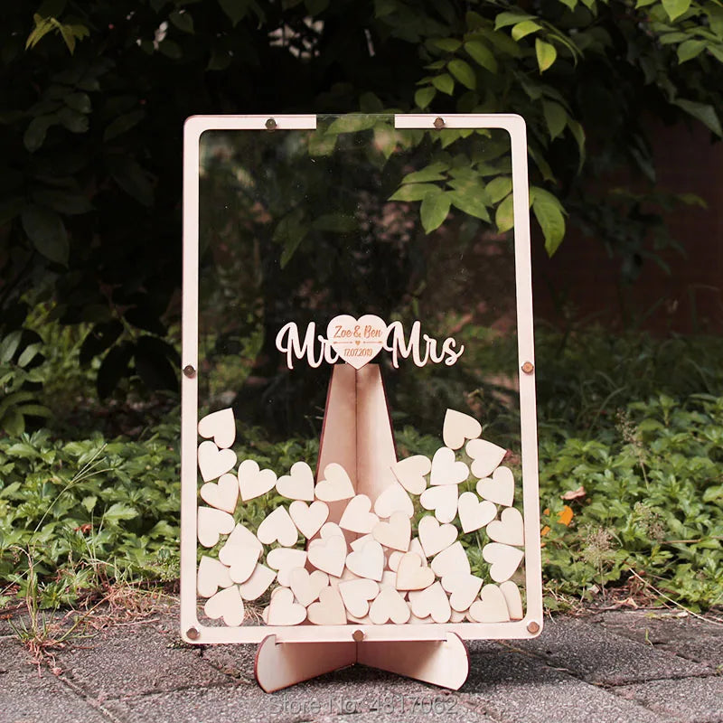 Personalize Rustic Wedding Guest Book Alternative Drop Box Custom Wood Wedding Guestbooks Wedding Sign Shadow Box