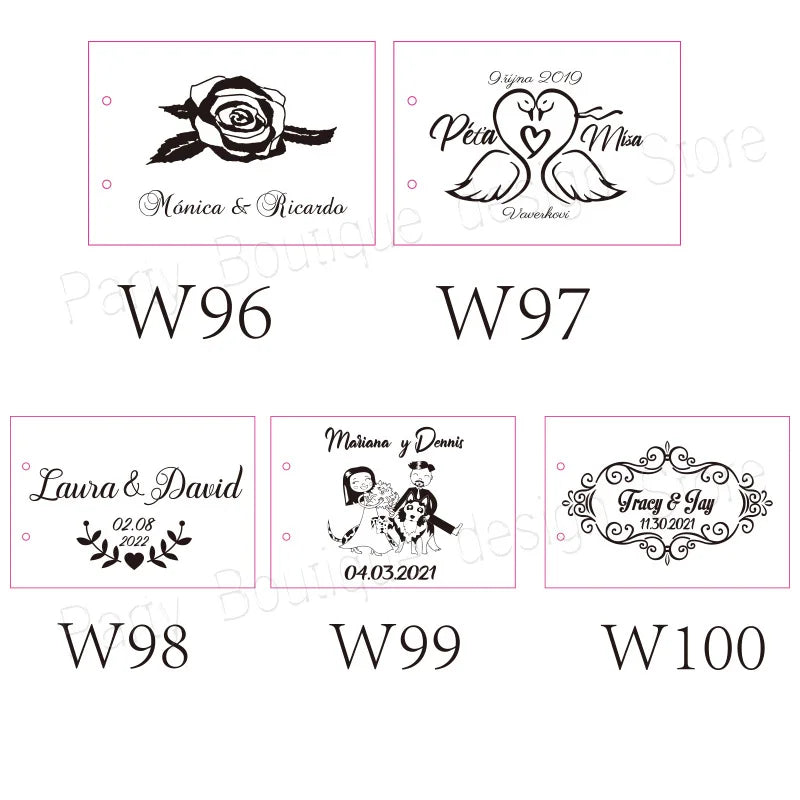 Personalized Wedding Guest Book, Wedding Photo Album Gift Custom Bride & Groom Wooden Kraft Guest Book