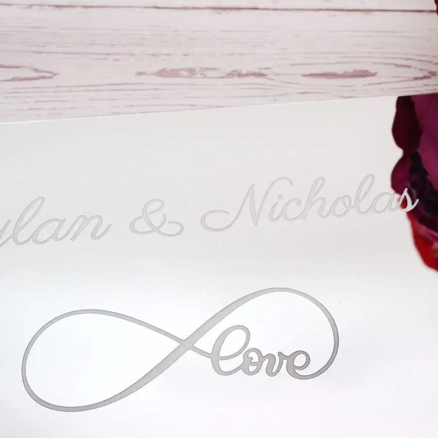 25x18cm Eternal Love Style Personalized Acrylic Mirror Cover Wedding Book Custom Signature Guest Book Party Favors Photo Album