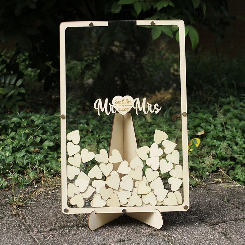 Personalize Rustic Wedding Guest Book Alternative Drop Box Custom Wood Wedding Guestbooks Wedding Sign Shadow Box