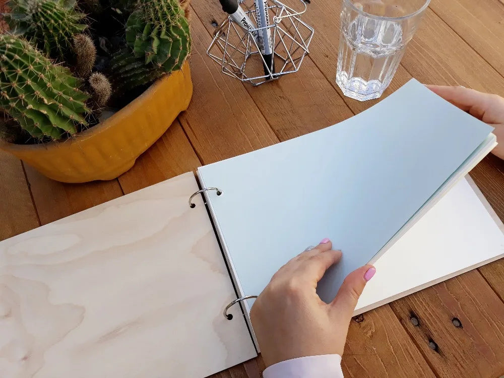 Personalized Wedding Anniversary Bridal Shower Guest Book Gift for Couple Memory Book Wedding Keepsake Advice Book Photo Prop