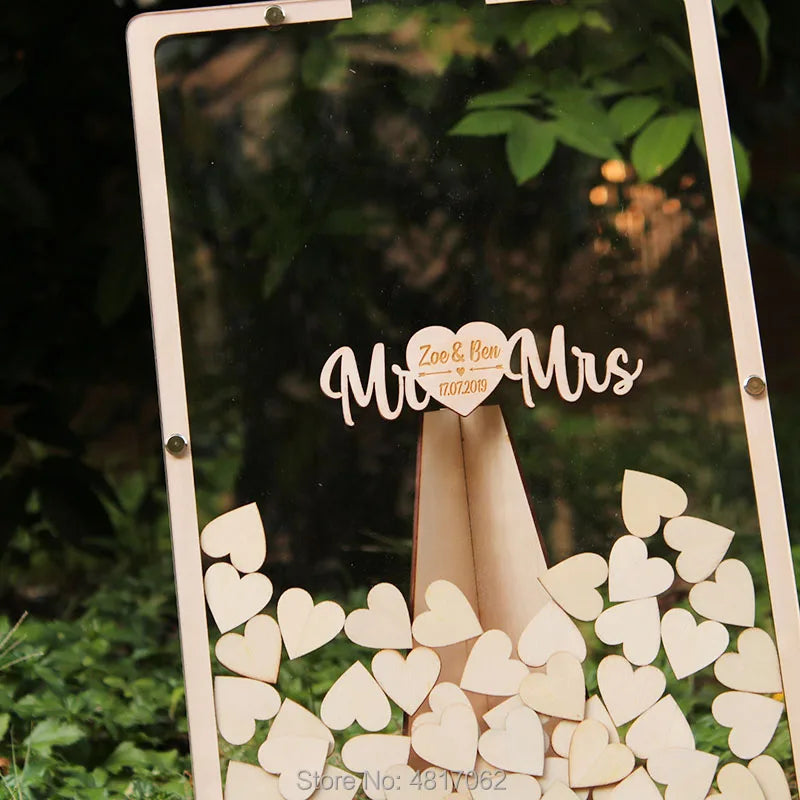 Personalize Rustic Wedding Guest Book Alternative Drop Box Custom Wood Wedding Guestbooks Wedding Sign Shadow Box