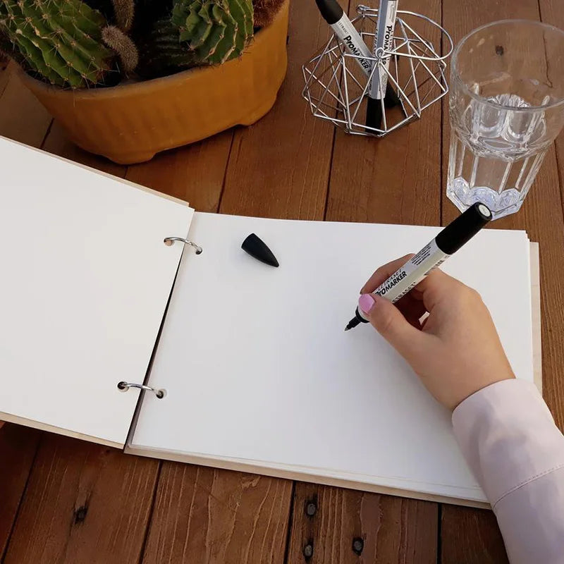 Customized Baby Baptism Guestbook，Wooden Guest Book，Personalized Baby Album，Growth Record Book，Gifts for Baby、Newborn，DIY Album