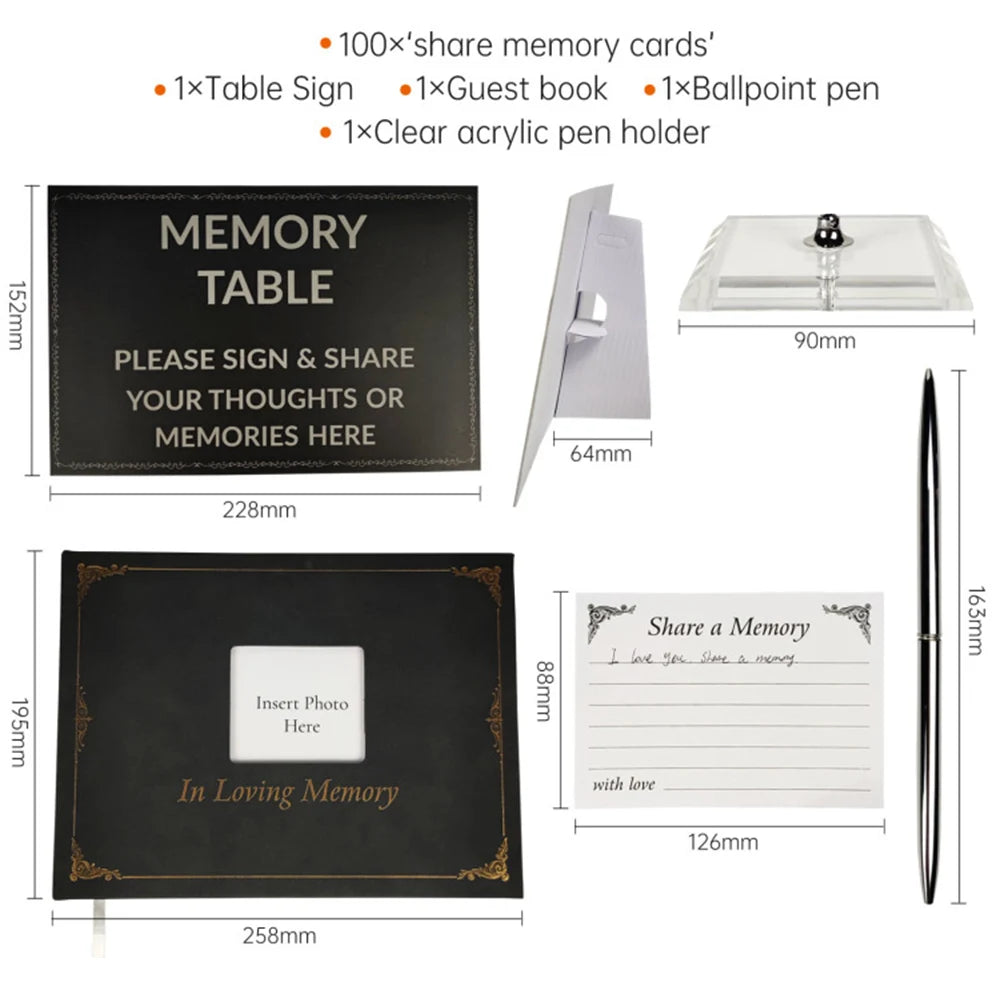 Guest Book Signature Funeral Book Funeral Reception Sign in Funeral Message Book Keepsake Album Anniversary Memorial Sign-inbook