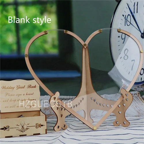 Hearts Unique Wedding Mr Mrs Guest Book Decoration Memory Guest Book Drop Box Signature Acrylic Guest Book Alternative