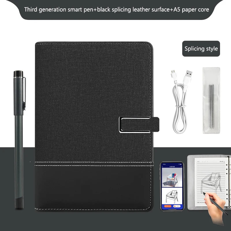 Digital Handwriting Note Book Smart Sync Pen Diary Writing Set Cloud Notebook AI,Voice Drawing Bluetooth Real-time Transmission