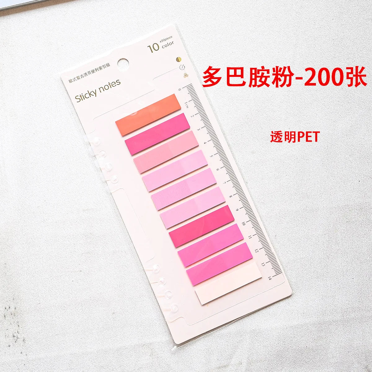 200 Sheets Transparent Sticky Notes Self-Adhesive Reading Annotation for Books Notepad Bookmarks Memo Pad Index Tabs