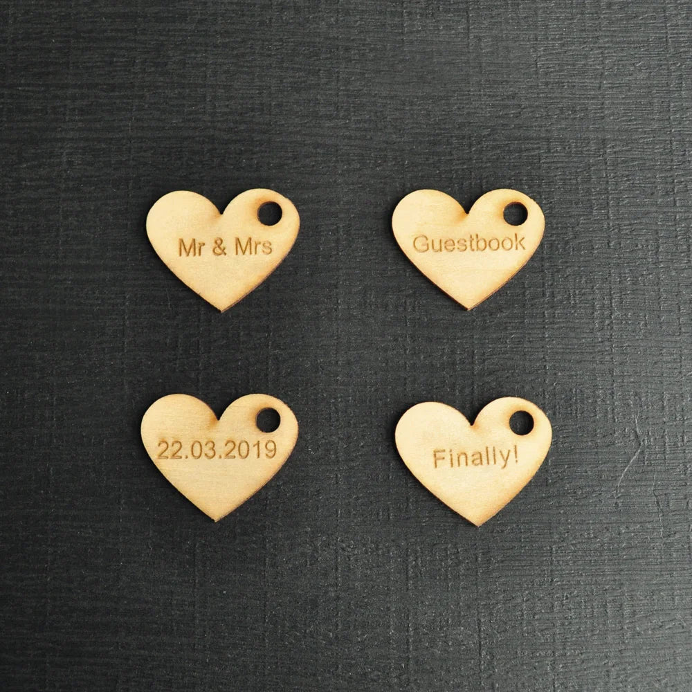 Personalized Rustic Wedding Guest Book, Engraved Wedding Signature Book, Bridal Shower Gift