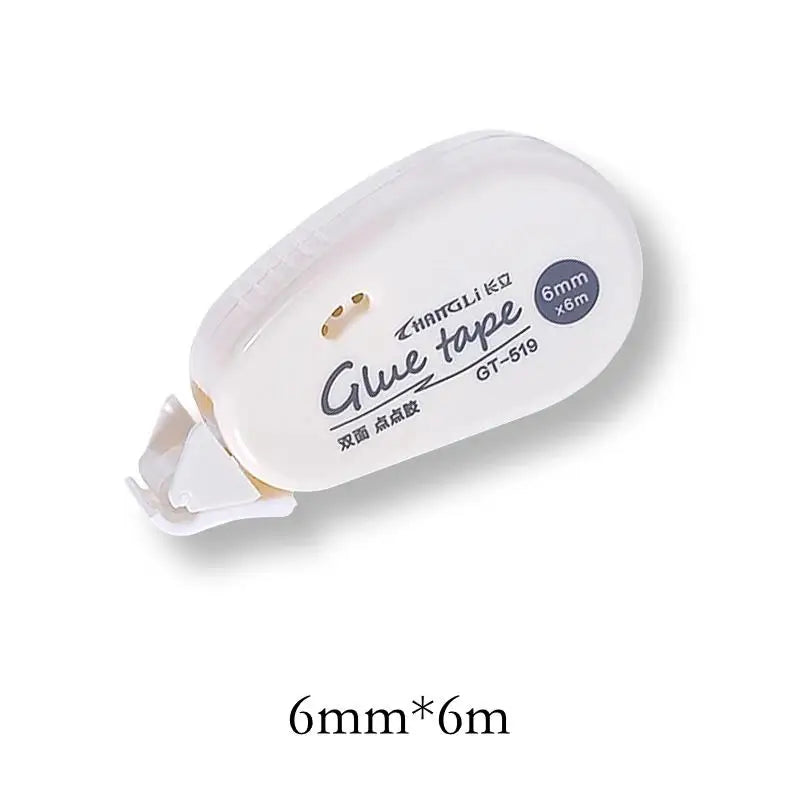 6m*6mm Double Sided Adhesive Dots Tape Handbook Glue Tape DIY Scrapbooking Collage Roller Glue Stationery Office School Supplies