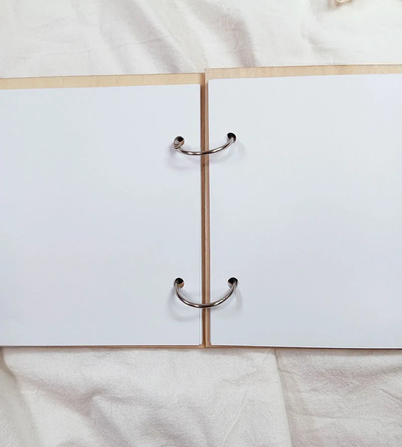 Customized Baby Baptism Guestbook，Wooden Guest Book，Personalized Baby Album，Growth Record Book，Gifts for Baby、Newborn，DIY Album