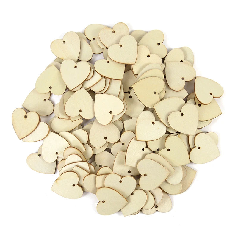 1 Set Wooden Wedding Guestbook for Guests Wood Tree with 100Pcs Wood Heart Chips Sign-in Book Wedding Marriage Decoration