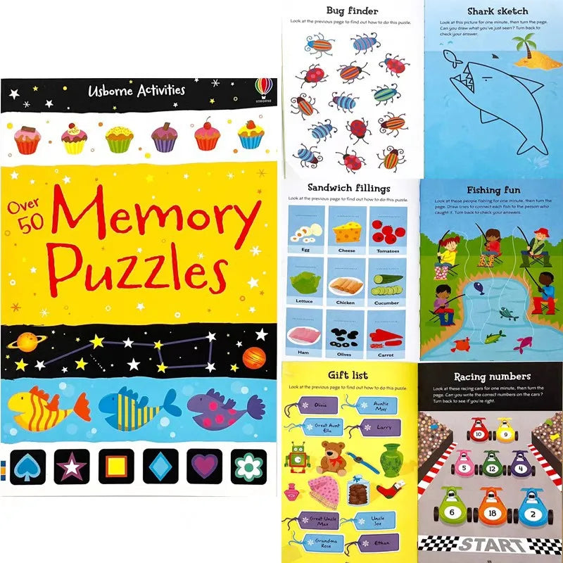 Sudoku Memory Connected Children's Puzzle Book Math Puzzles Game Activity Book 99 Maths Puzzles