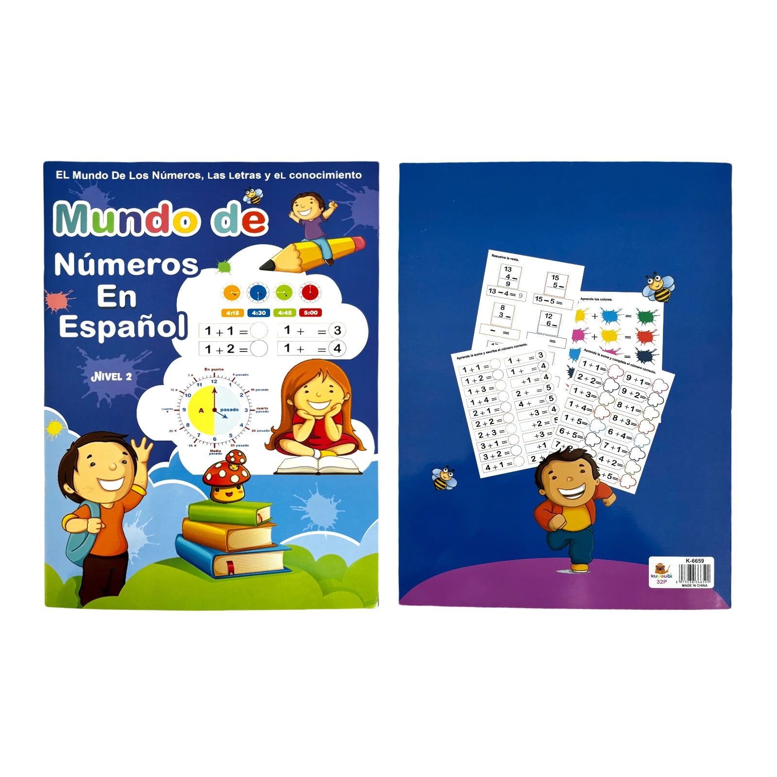 Spanish Children's Math Workbook Addition And Subtraction Oral Arithmetic Book 5-8 Years Old Primary School School Supplies