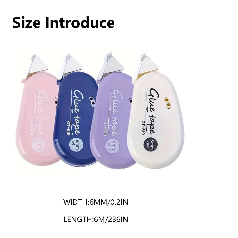 6m*6mm Double Sided Adhesive Dots Tape Handbook Glue Tape DIY Scrapbooking Collage Roller Glue Stationery Office School Supplies