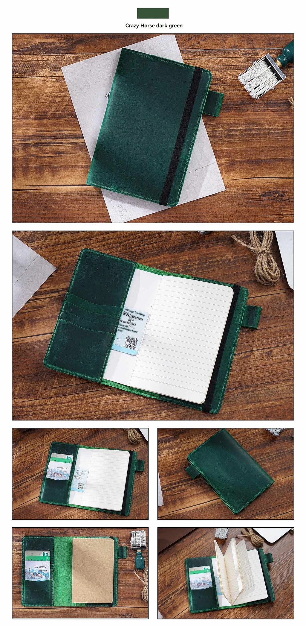 Travel Note Book Wax Thread Sewing Journal Genuine Leather Notebook Handmade DIY  Men Women Exquisite Gift Retro Durable Planner