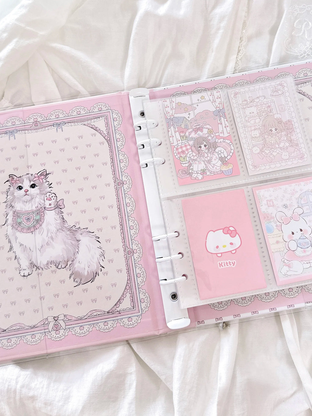 Cute Ragdoll Binder A5 4 Grid 3inch Photocard Holder Idol Photo Collect Book Card Album for Polaroid instax Girl Gift