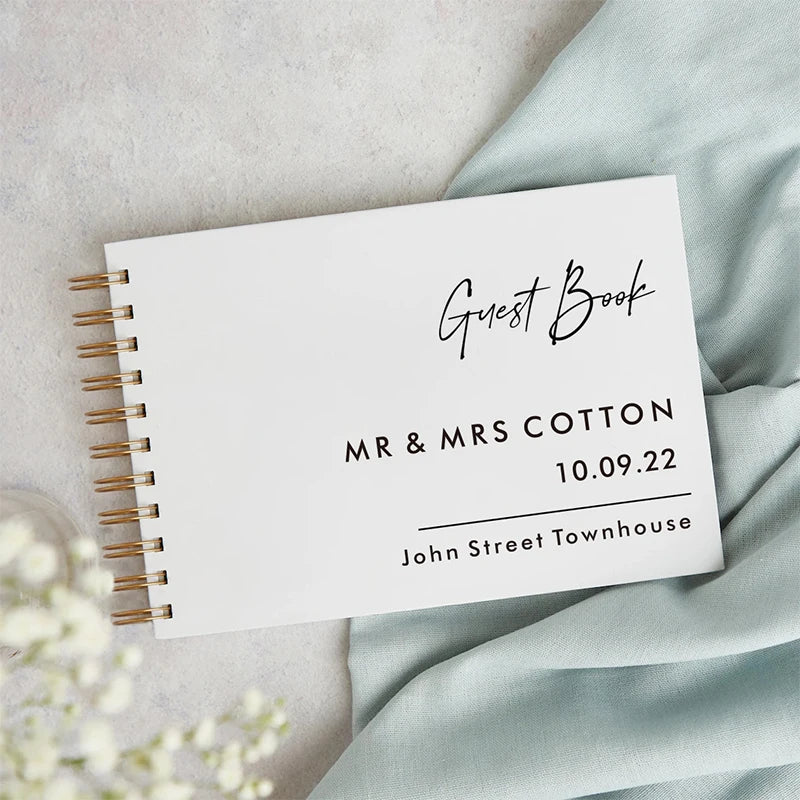 Personalized A4-A5 Guest Book for Wedding Decoration Custom Wedding Guest Book Birthday Photo Album Flower Signature Book Gifts