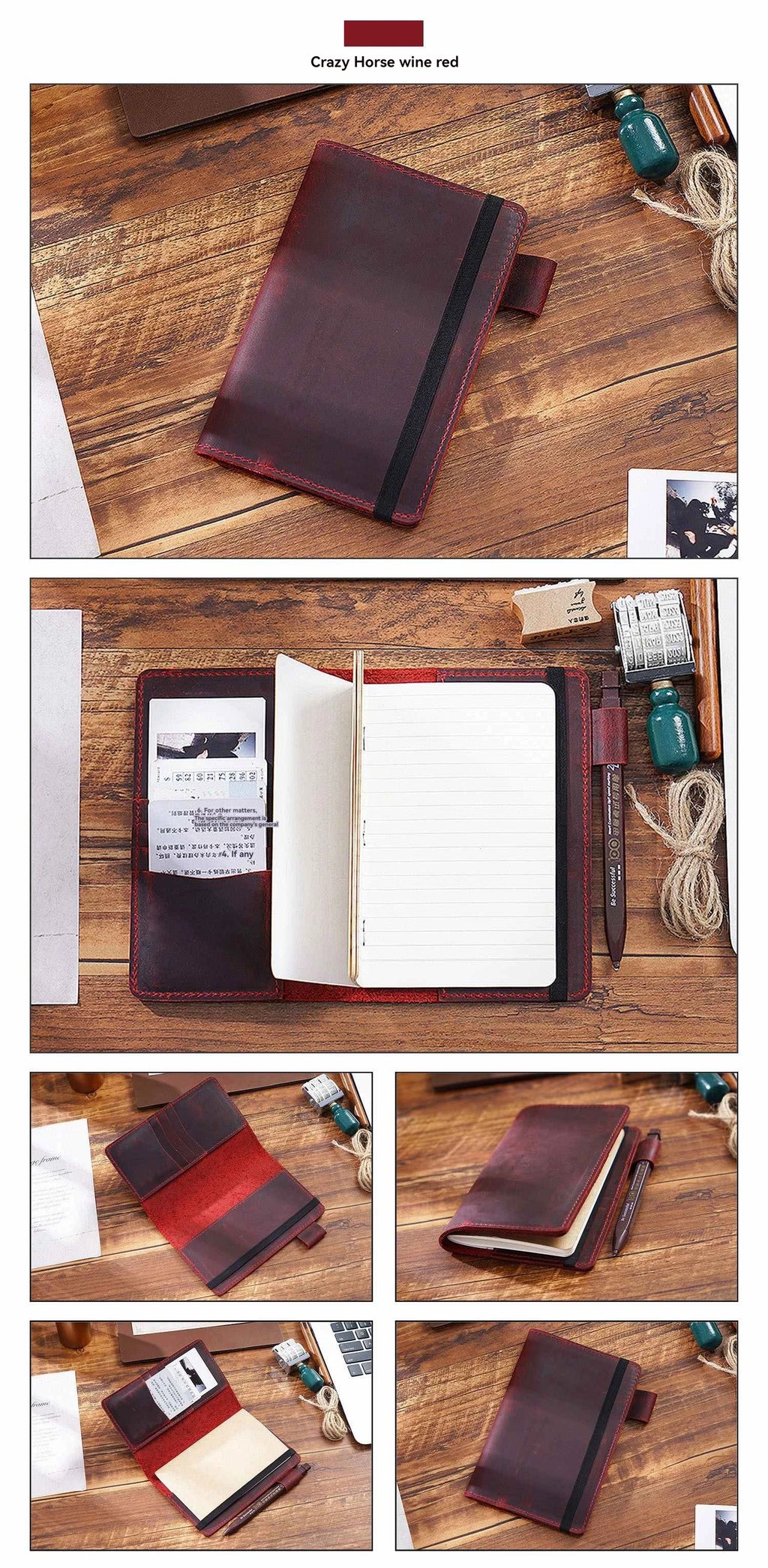 Travel Note Book Wax Thread Sewing Journal Genuine Leather Notebook Handmade DIY  Men Women Exquisite Gift Retro Durable Planner