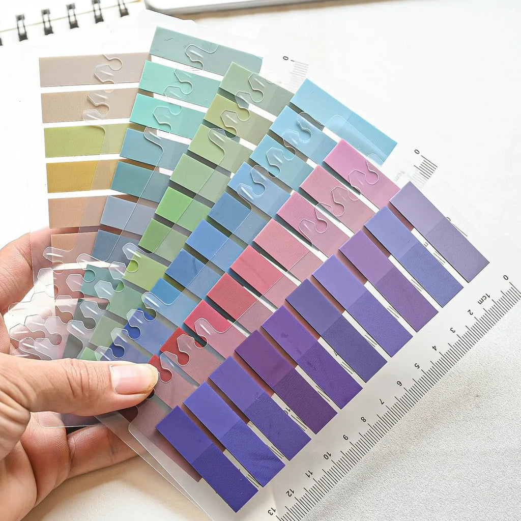 200 Sheets Transparent Sticky Notes Self-Adhesive Reading Annotation for Books Notepad Bookmarks Memo Pad Index Tabs