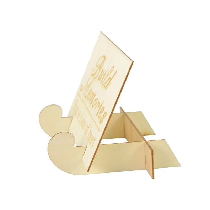 1 Set Wooden Wedding Guestbook for Guests Wood Tree with 100Pcs Wood Heart Chips Sign-in Book Wedding Marriage Decoration