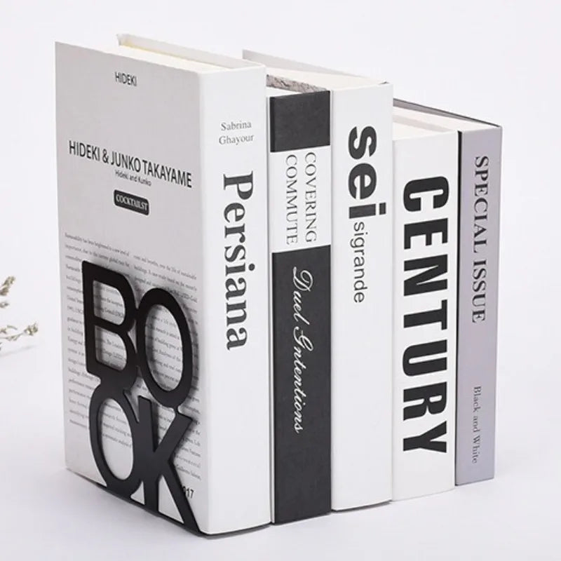 1pc Iron Bookends Book Stand Support  for Home Office and Library Non Slip Rack Shelf Holder School Stationery Accessories