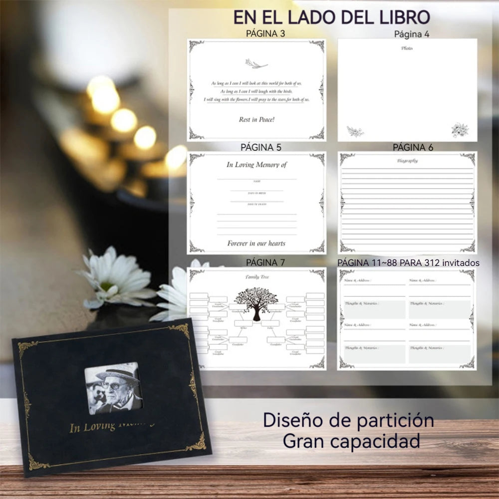 Funeral guest book Signature Funeral reception sign-in book Souvenir photo album Birthday Anniversary Love memorial service