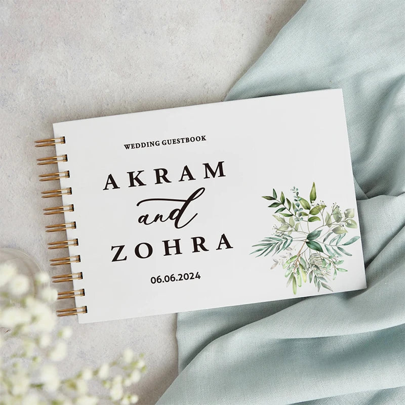 Personalized A4-A5 Guest Book for Wedding Decoration Custom Wedding Guest Book Birthday Photo Album Flower Signature Book Gifts