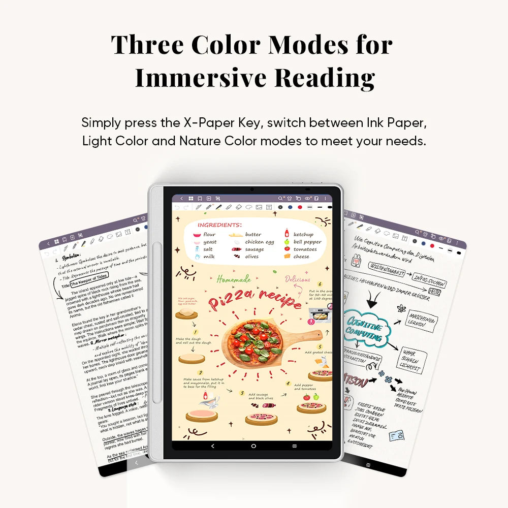 XPPen Magic Note Pad 3-in-1 Color Smart Note Book E-book Reader Android Tablet Ink Paper Light Nature Color 90HZ Refresh Rate