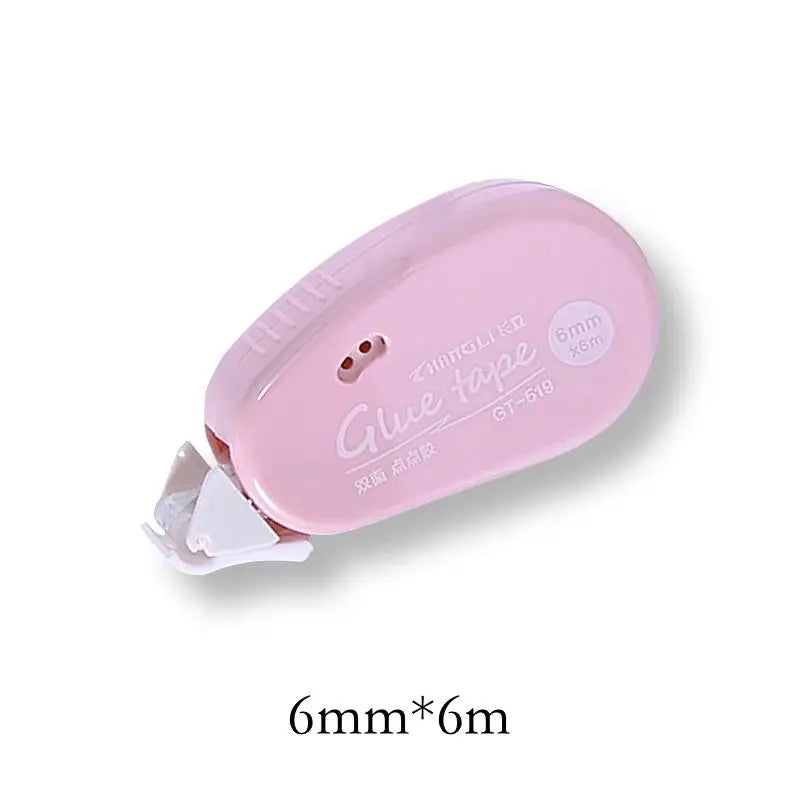 6m*6mm Double Sided Adhesive Dots Tape Handbook Glue Tape DIY Scrapbooking Collage Roller Glue Stationery Office School Supplies