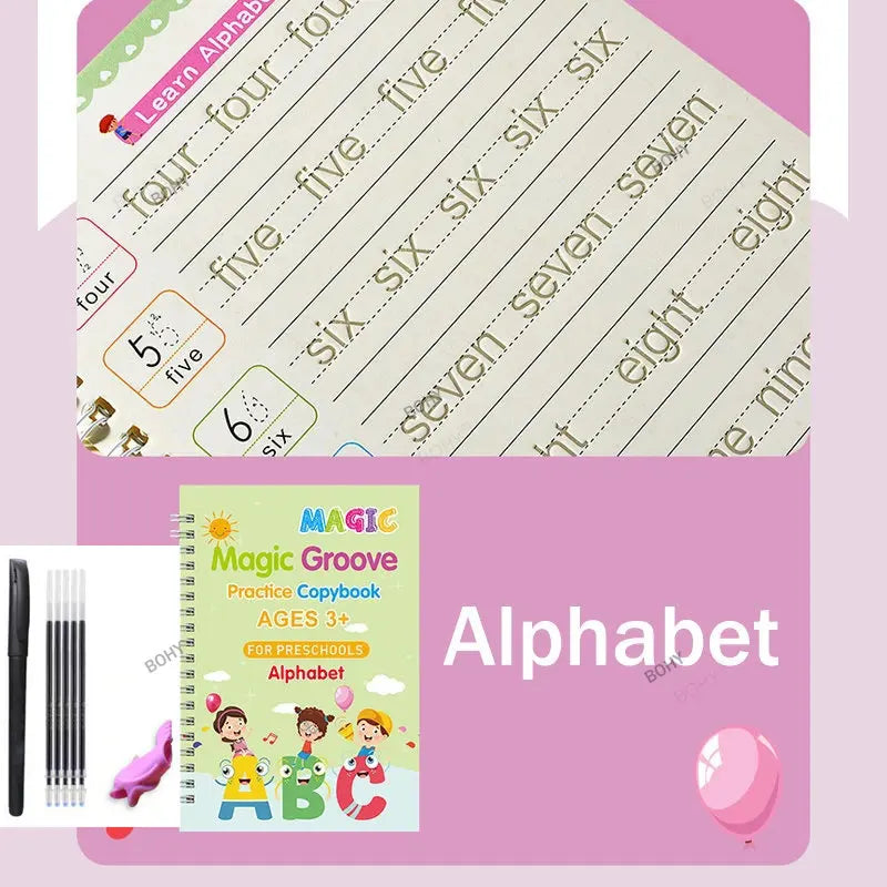 Reusable Children 3D Copybook For Calligraphy Numbers 0-10 Handwriting Copybooks Learning Math Writing Practice Book For Kids