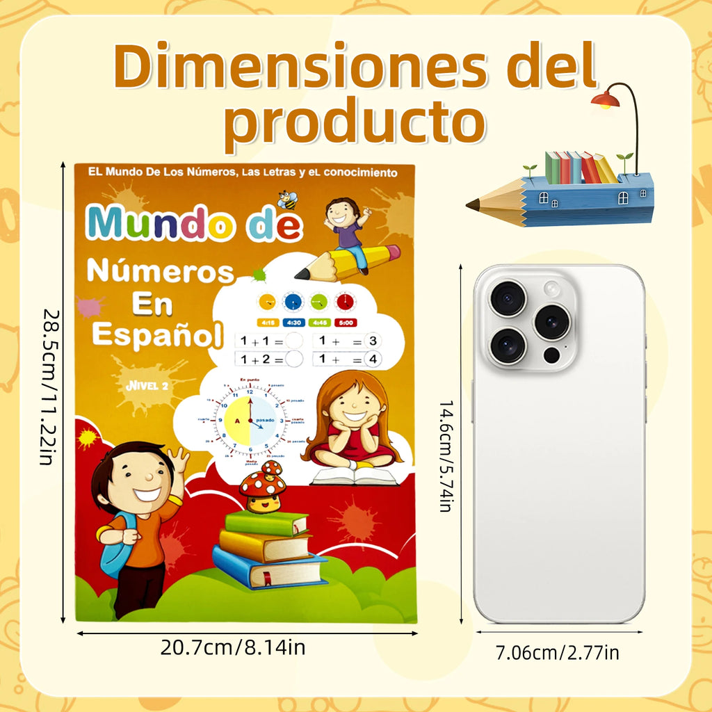 Spanish Children's Math Workbook Addition And Subtraction Oral Arithmetic Book 5-8 Years Old Primary School School Supplies