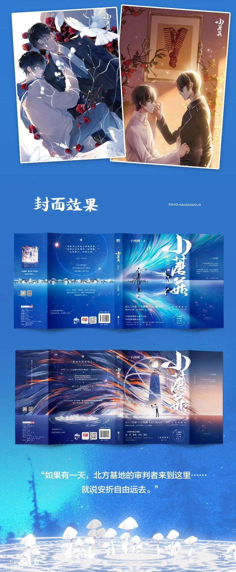 2 Books/Set Little Mushroom Chinese Novel Volume1+2 Lu Feng, An Zhe  Youth Literature Campus Adult Love Fiction Book