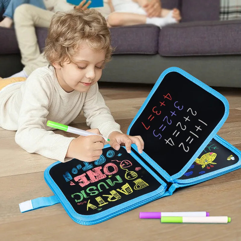 Cute Erasable Portable Graffiti Book Reusable Cartoon Doodle Book Writing Painting Set Trip