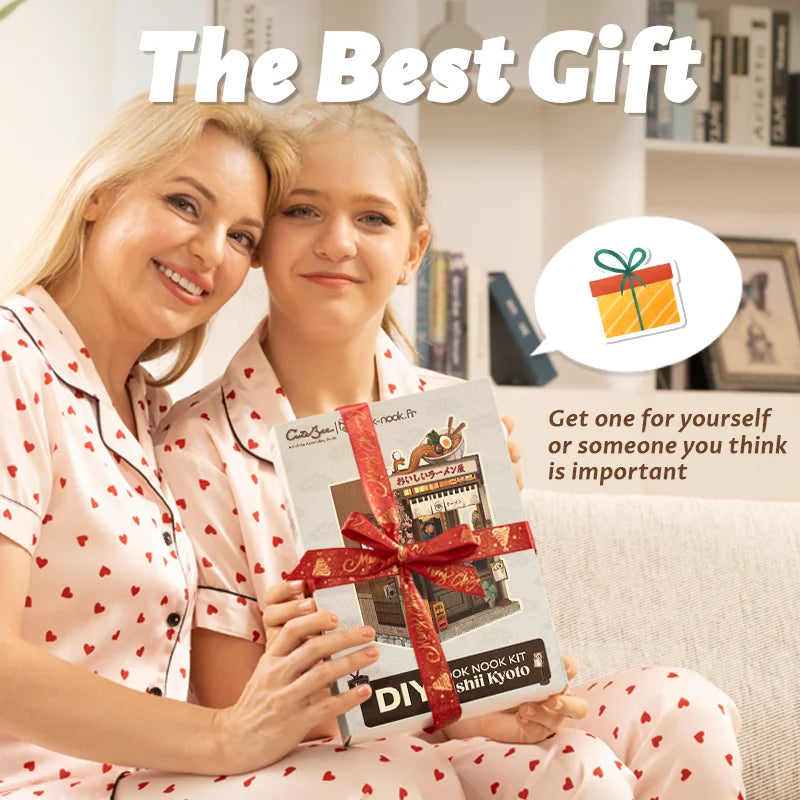 CUTEBEE DIY Book Nook Wooden Dollhouse Miniature 3D Bookshelf Insert for Christmas Birthday Gift Unique Home Decor for Adults