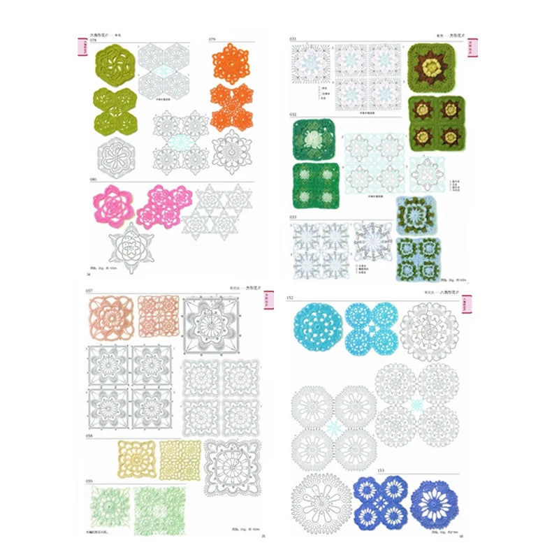 Japanese Crochet Hook Knitting Book Original Crochet Flower Pieces And Decorative Lace 300 Sweater Knitting Pattern Book