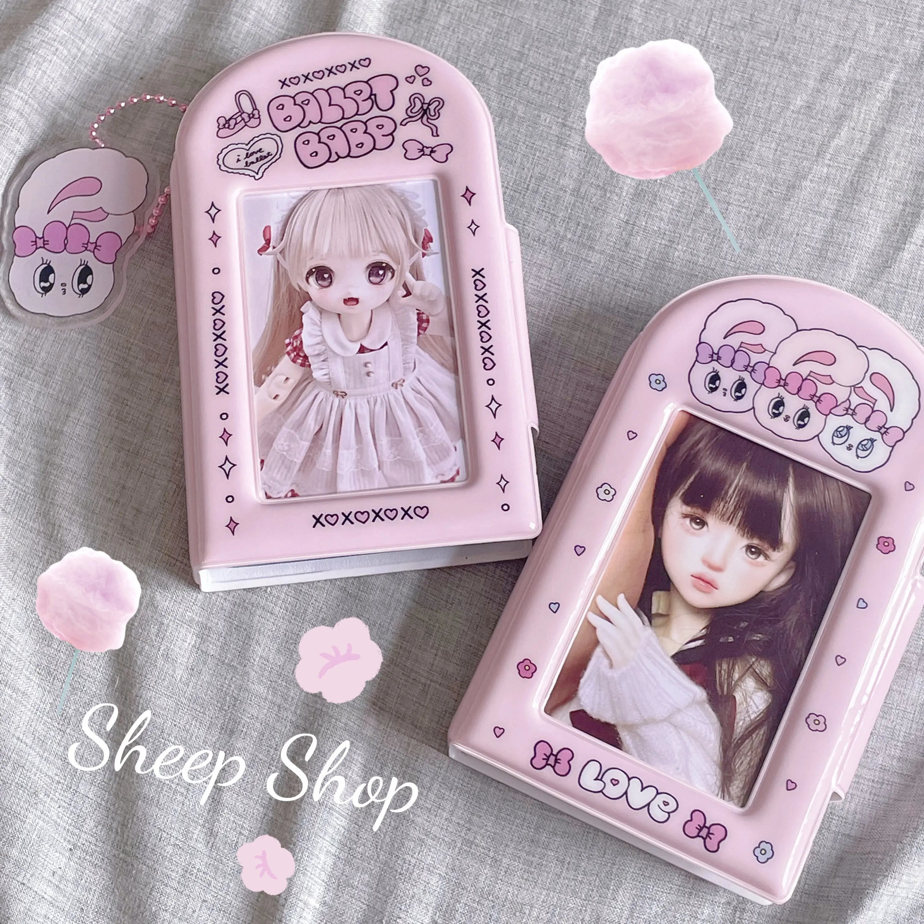 Cute Pink Photocard Holder Card Collect Book life 4 cuts Bookmarks Idol Photo Album Kpop Binder