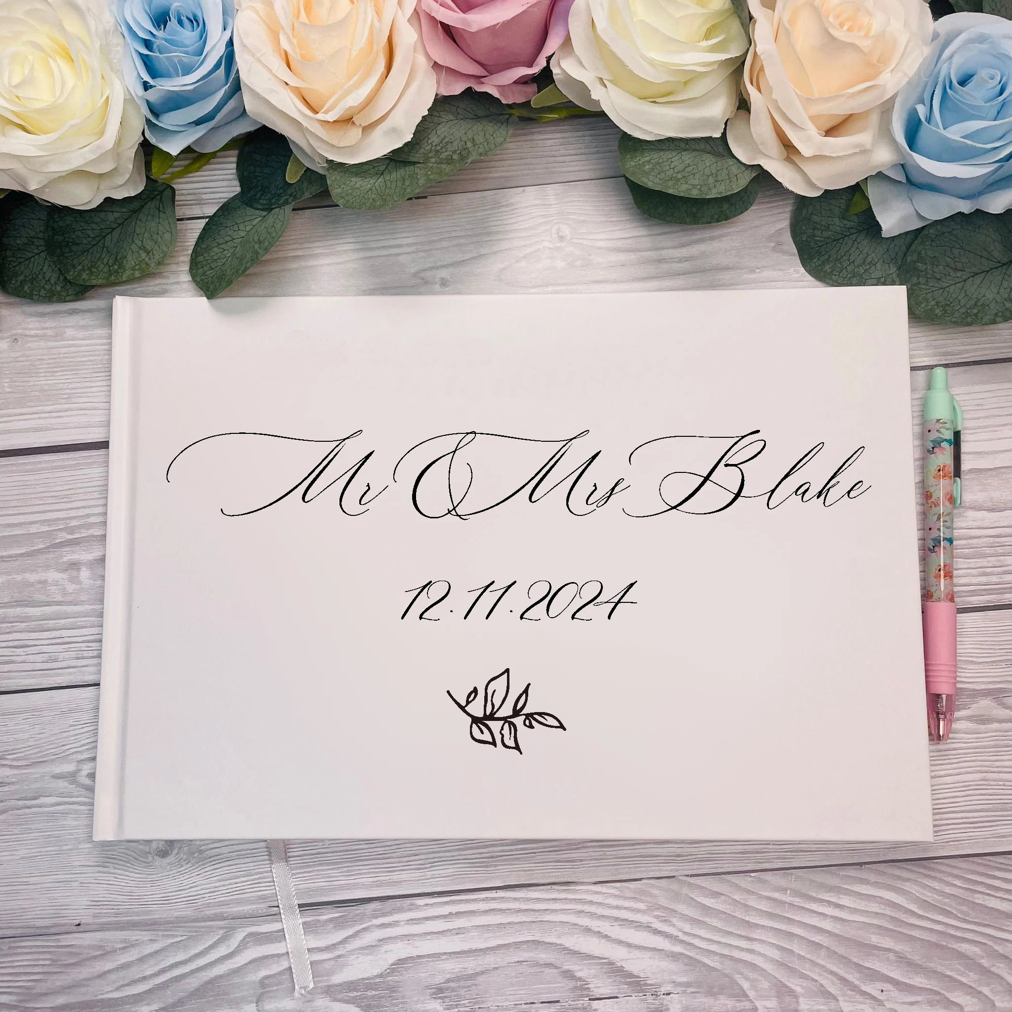 Guest Book Alternative, Wedding Guest book, Personalized Guestbook, Custom Guest Book, Scrapbook Photo Album, Rustic Wedding Dec