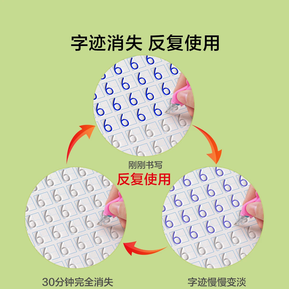 Children's Groove Magic Calligraphy Practice Book, Beginner's Number and English Writing Practice Book, Fun Reusable Copybook Set—Learning Materials, Suitable for Writing, Drawing, and Art Activities, Paper Christmas and Th