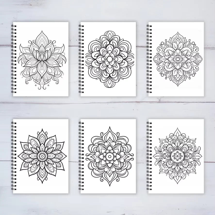 Mandala Coloring Book for Adults - 8.3x11.2 inches Stress Relief 22 Pages Art Therapy Illustrations Holiday Gift