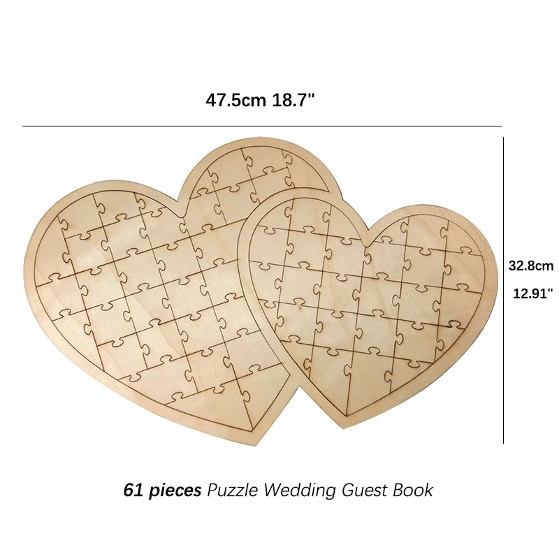 Wedding Guest Book Alternative - Wedding Decor-Drop Heart Guestbook New Wooden Heart-Shaped Guest Drop Box 60 Hearts Box