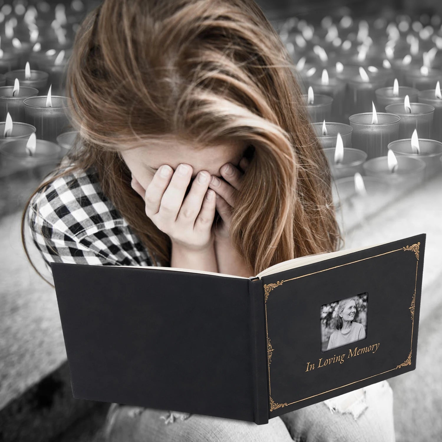 Guest Book Signature Funeral Book Funeral Reception Sign in Funeral Message Book Keepsake Album Anniversary Memorial Sign-inbook