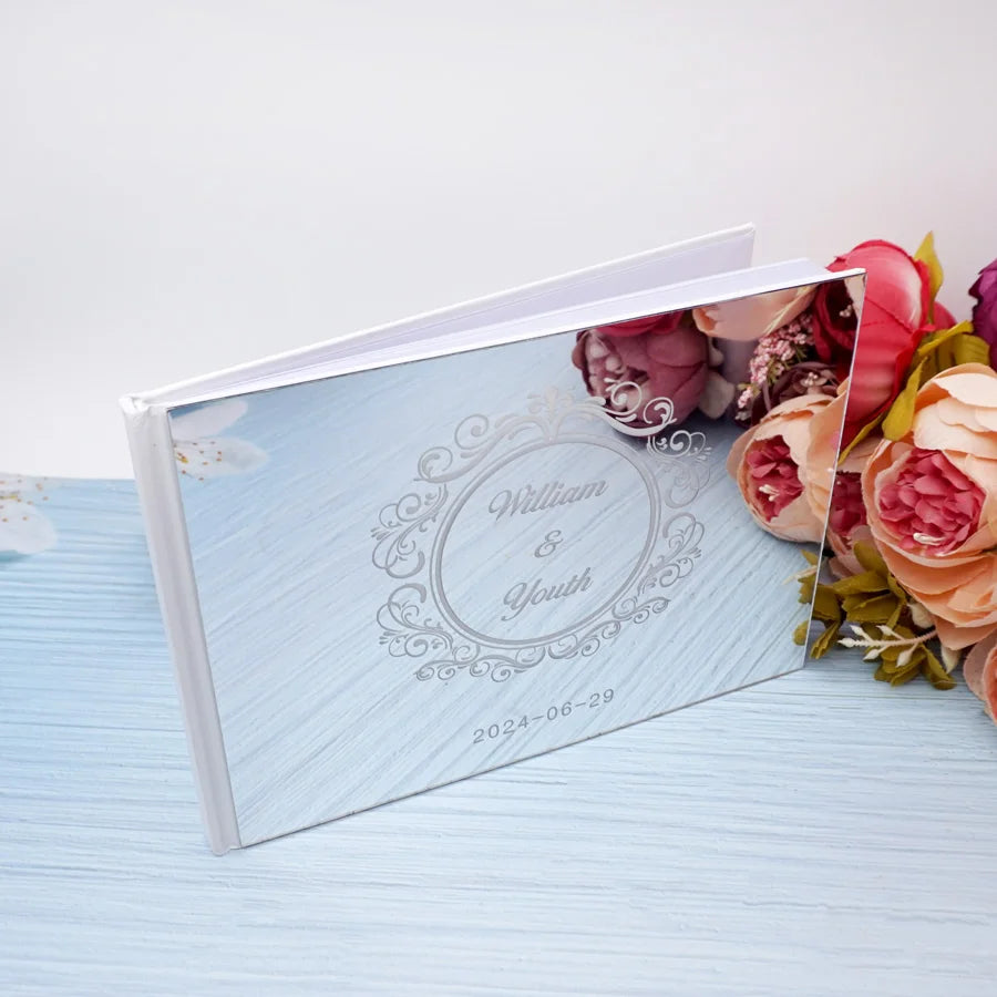 Personalized Anniversary Gift Wedding Guestbook Custom Wedding Book to Sign for Guests Baptism Mariage Decoration