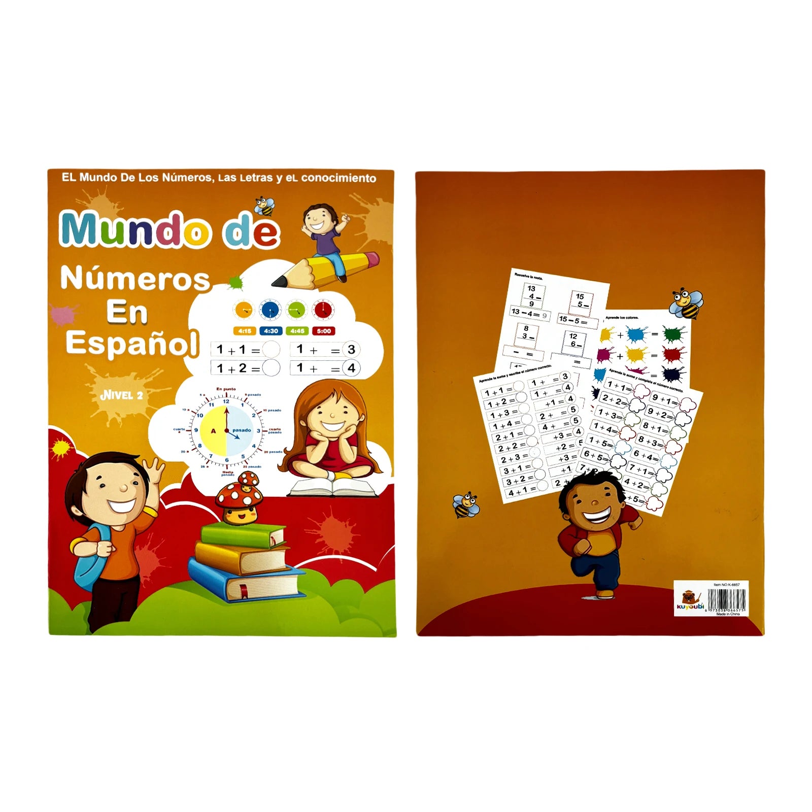 Spanish Children's Math Workbook Addition And Subtraction Oral Arithmetic Book 5-8 Years Old Primary School School Supplies