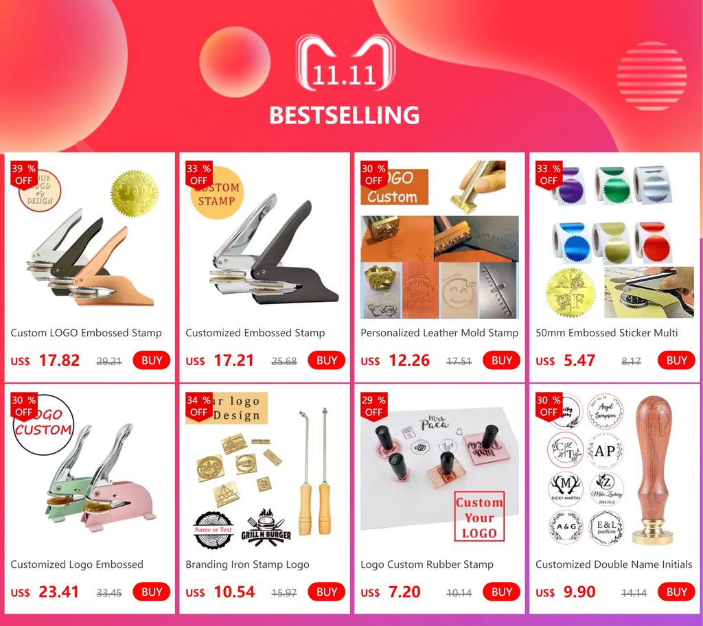 Customized Embossed Stamp Personalized Custom Book Embosser Seal Wedding Invitation Logo Customization Embossing Paper Stamps