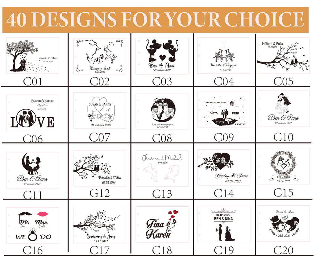 Personalized Wedding Anniversary Bridal Shower Guest Book Gift for Couple Memory Book Wedding Keepsake Advice Book Photo Prop