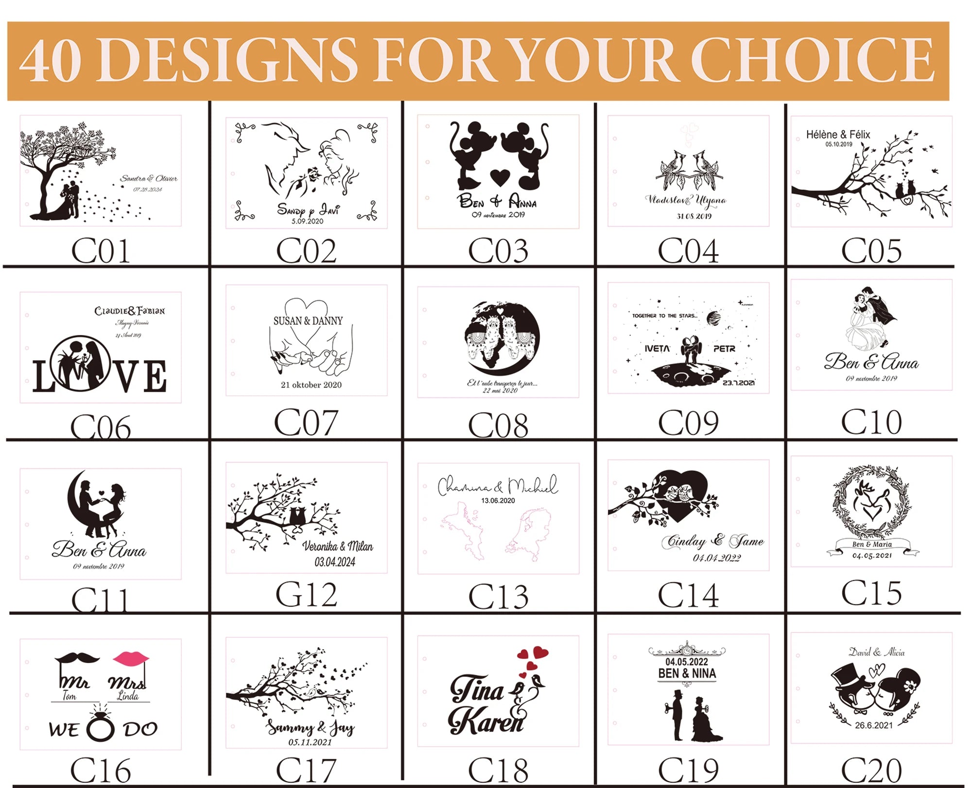 Personalized Wedding Anniversary Bridal Shower Guest Book Gift for Couple Memory Book Wedding Keepsake Advice Book Photo Prop