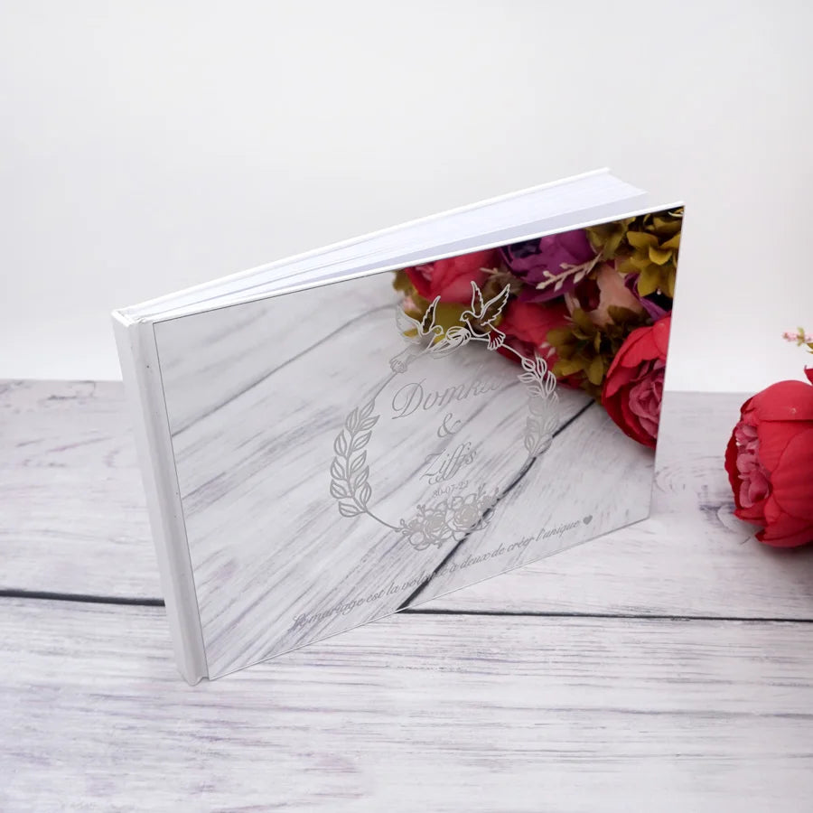 Personalized Signature Guest Book Custom Acrylic Mirror Bride & Groom Name Wedding Gift Bridal Shower Festive Party Supplies