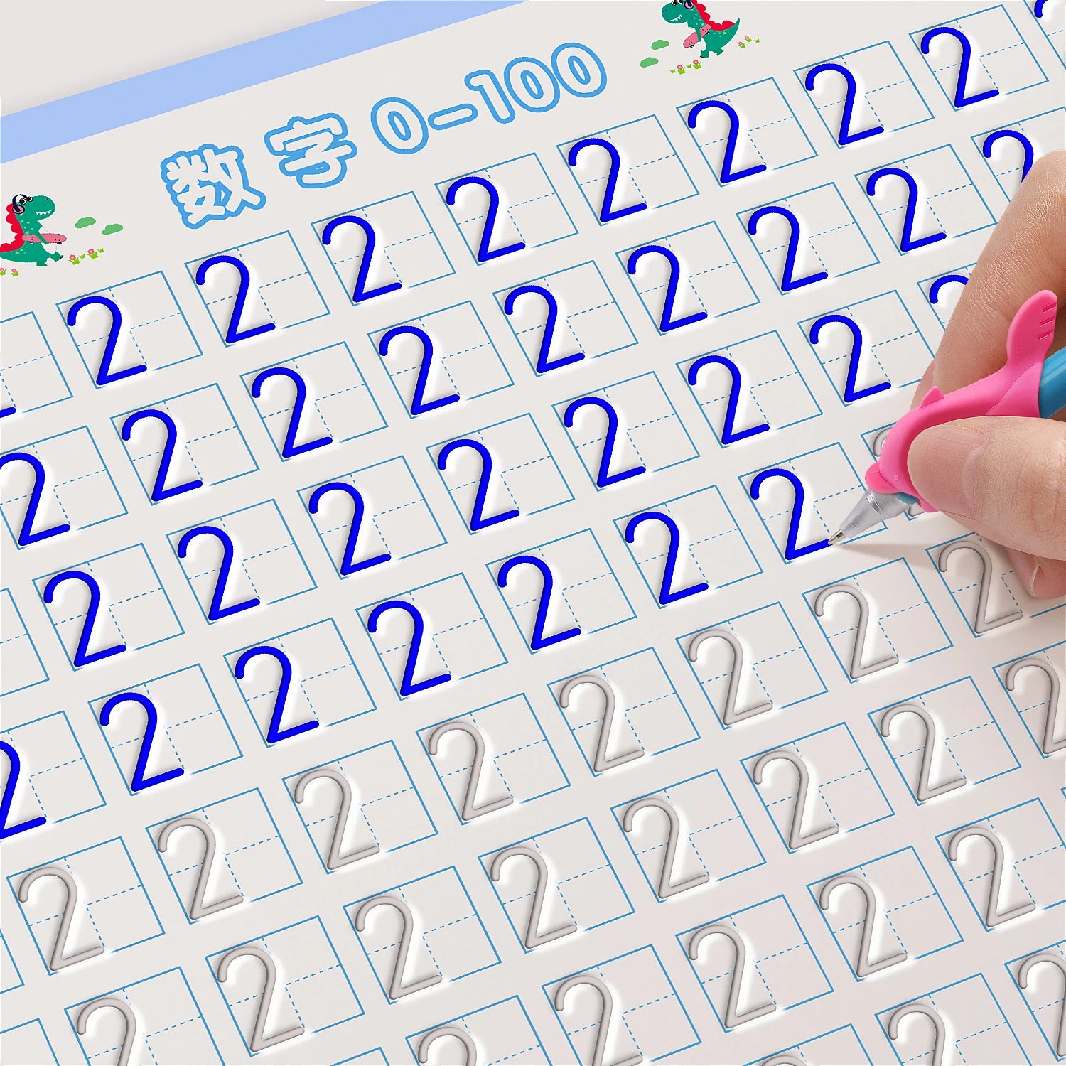 Children's Groove Magic Calligraphy Practice Book, Beginner's Number and English Writing Practice Book, Fun Reusable Copybook Set—Learning Materials, Suitable for Writing, Drawing, and Art Activities, Paper Christmas and Th