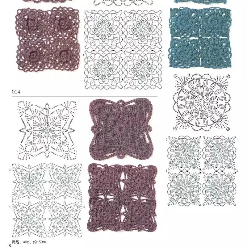 Japanese Crochet Hook Knitting Book Original Crochet Flower Pieces And Decorative Lace 300 Sweater Knitting Pattern Book